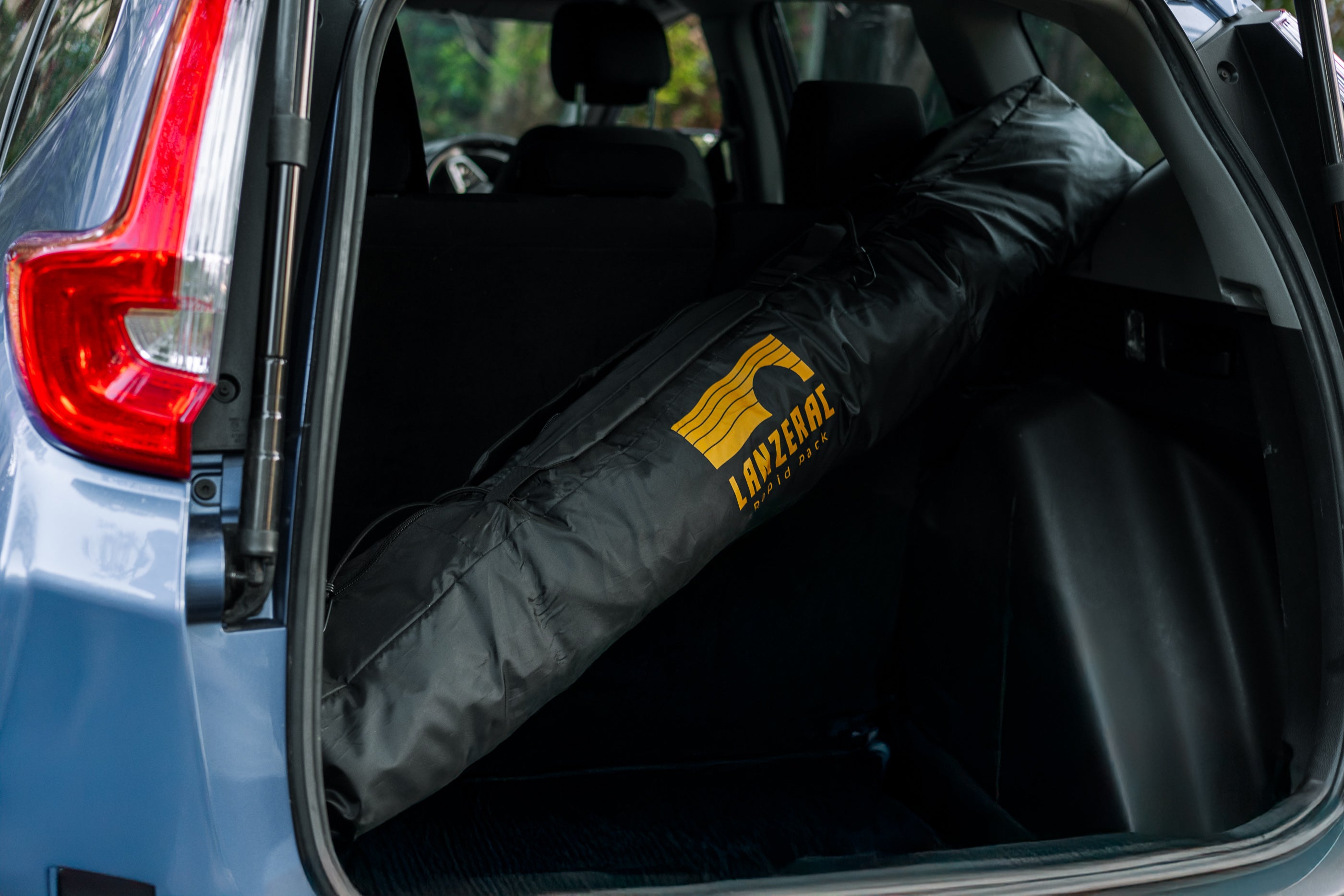 RapidPack Popup Camping Tent in car