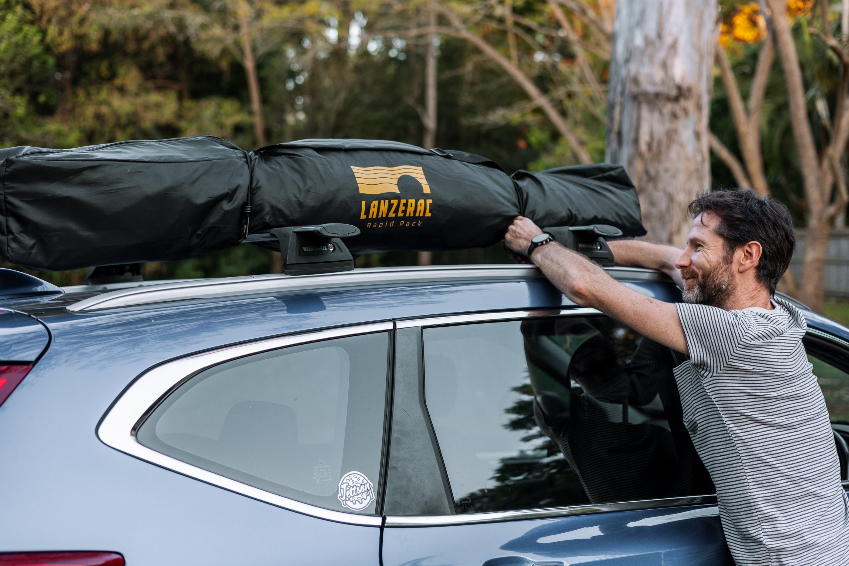 RapidPack Popup Camping Tent on car