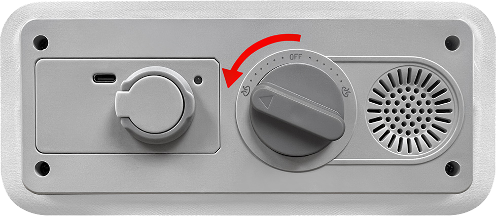 turn anti-clockwise to deflate mattress