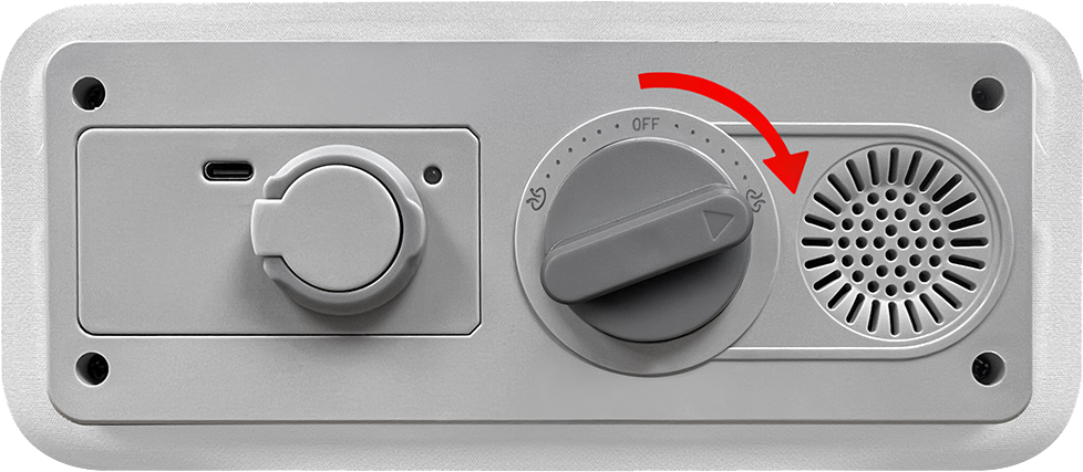 turn clockwise to inflate mattress