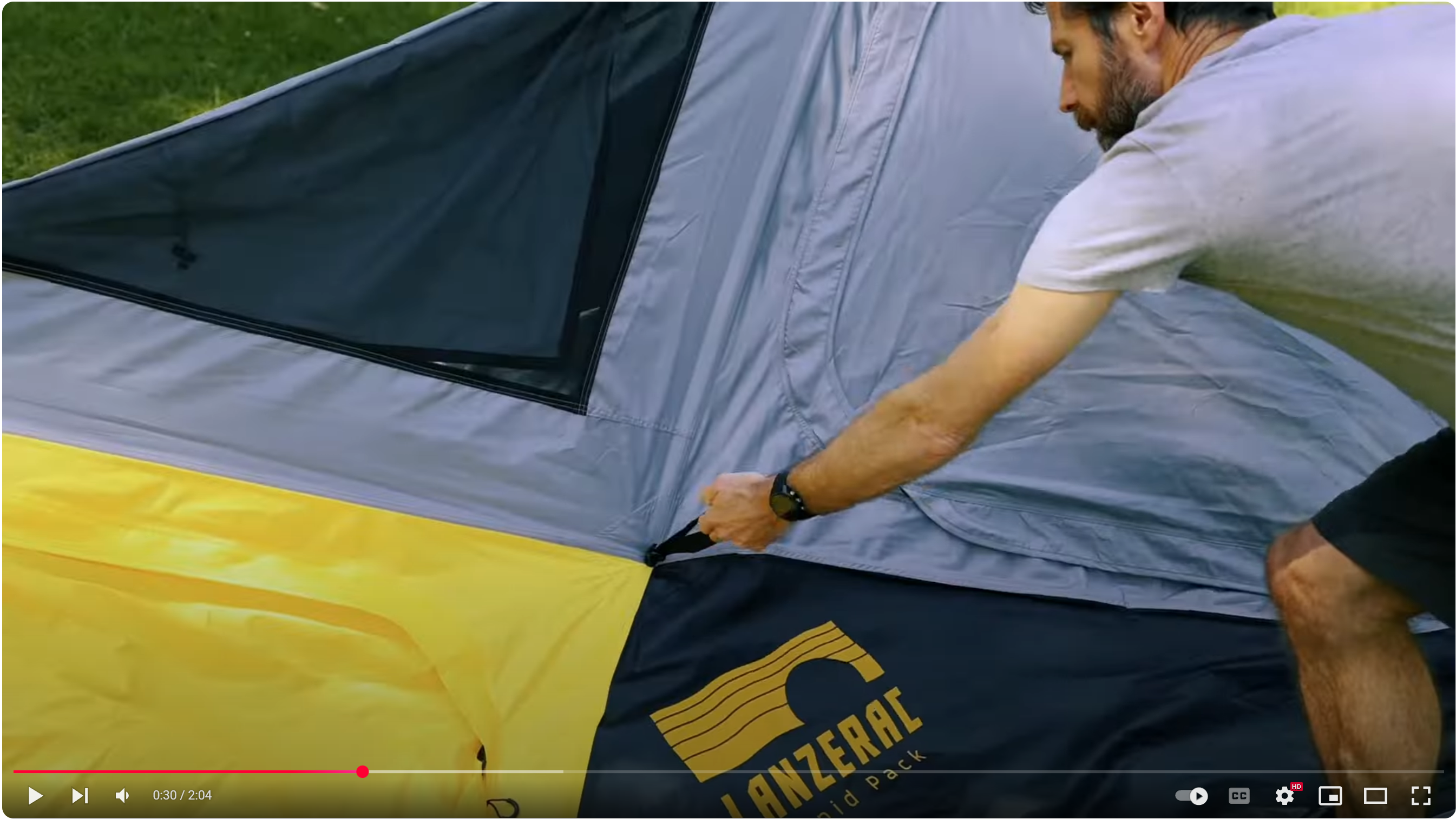 Load video: setting up tent
