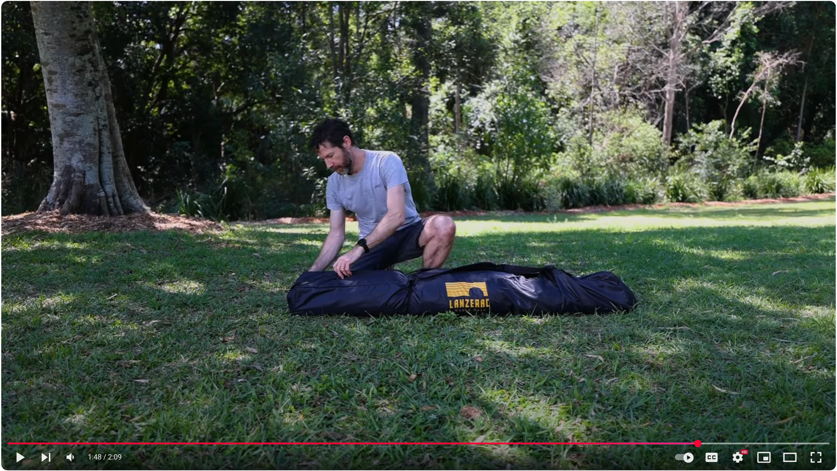Load video: packing up tent